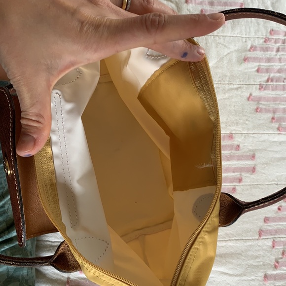 Longchamp Le Pliage small mustard yellow original bag - Picture 9 of 9